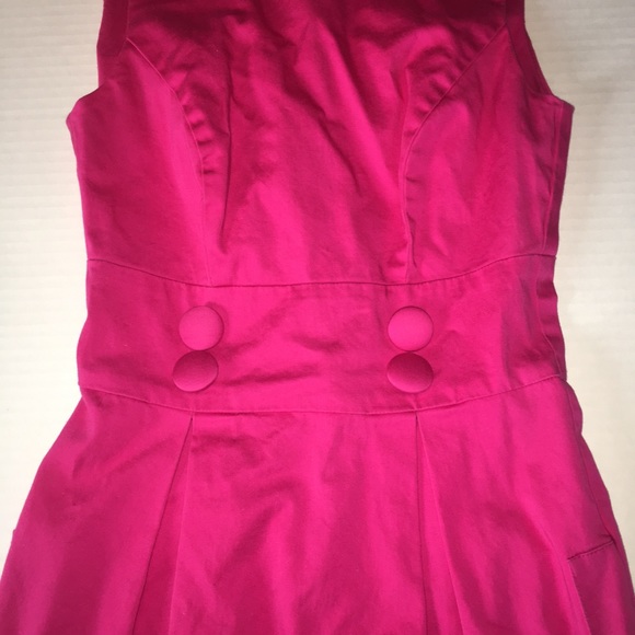 90s Vintage bright pink dress with pockets 0 - Picture 3 of 8